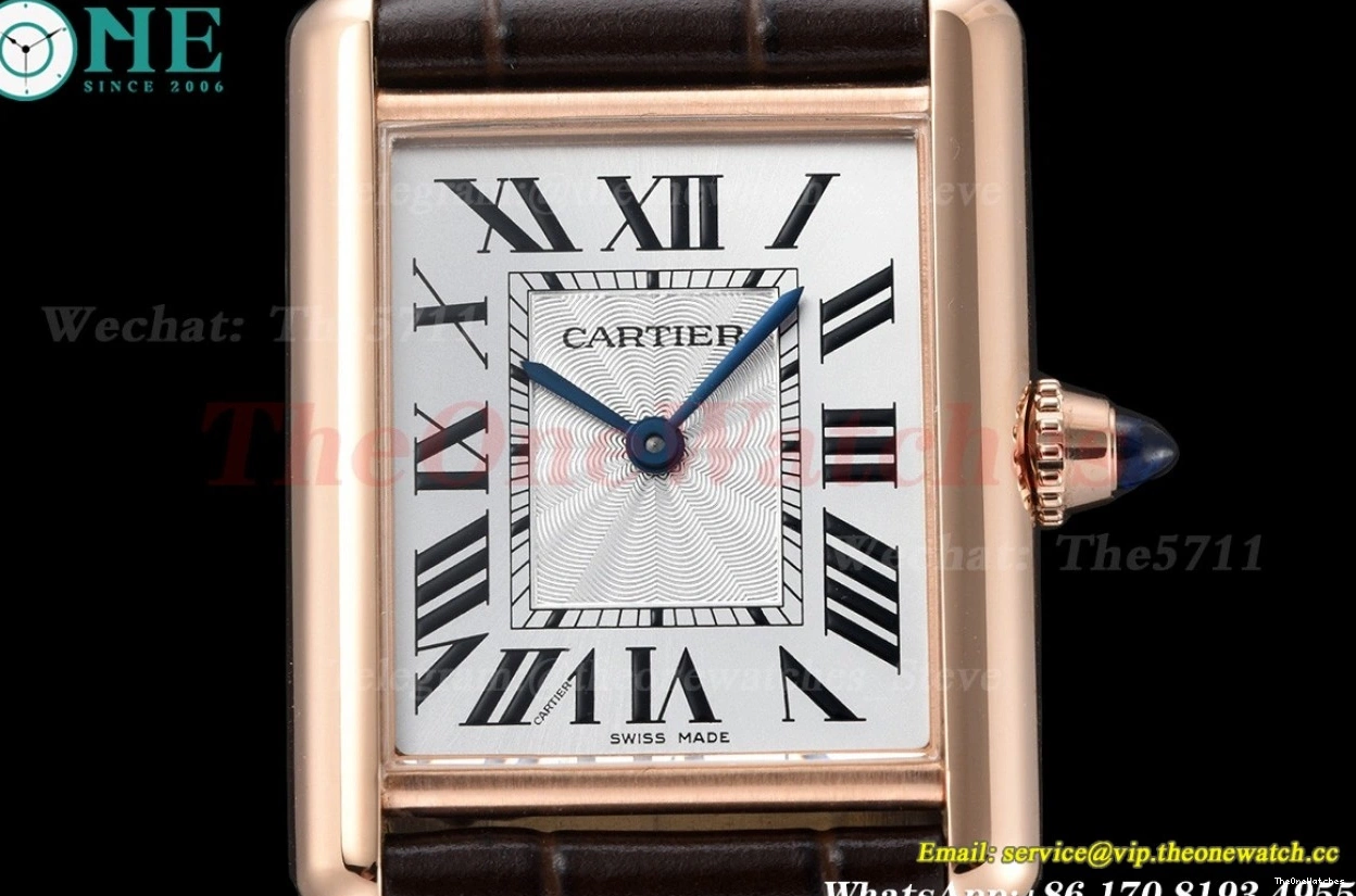 Tank White Brown Quartz Dial RG LE 25.5mm F1F Louis 0418